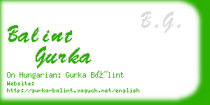 balint gurka business card